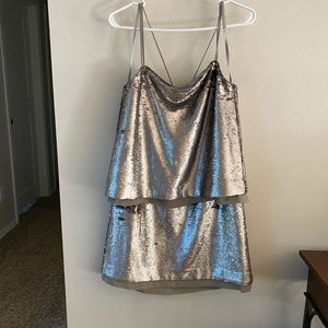 Banana Republic silk and sequin cocktail dress